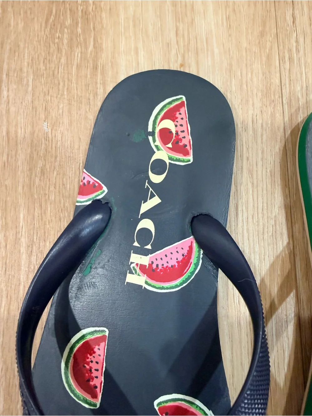 Coach Flip Flops with Watermelon Print